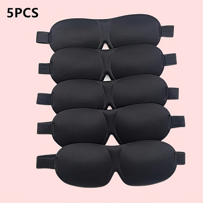 1/3/5/10 Pack Pure Blackout 3D Contoured Eye Mask for Adults - Heavy Duty Hypoallergenic & Fragrance-Free, Soft Ergonomic Fit (Men & Women) - Travel, Home, Office Use, No Leakage, Beige-Friendly - Ideal Gift for Night Beauty Fashion
