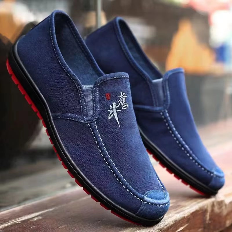 Men'S Spring anti Slip and Wear Resistant Work Shoes Soft Soled Comfortable Single Shoes Fashionable and Versatile Casual Shoes