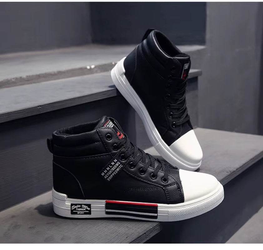 2025 New Breathable Soft Sole Men'S Casual Sports Shoes Korean Fashion Student Jogging Shoes Youth Board Shoes