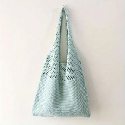 Large Capacity Retro Hollow Crochet Bag - Spacious Interior with Ample Room for Daily Essentials, Ideal for Grocery Shopping, Tr
