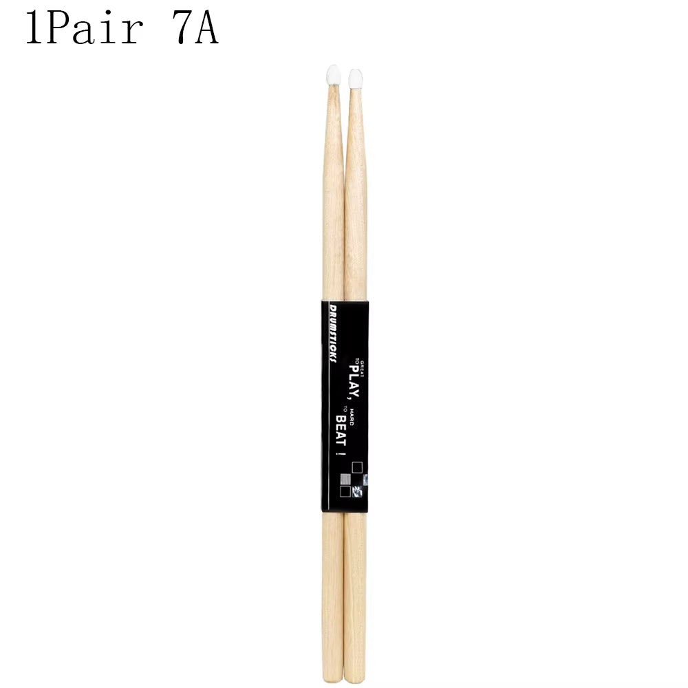 1/5/10 Pair Maple Wood Drum Sticks 5A 7A Electronic Drum Rack Nylon Tip Drumsticks Musical Sticks Percussion Instruments Tools