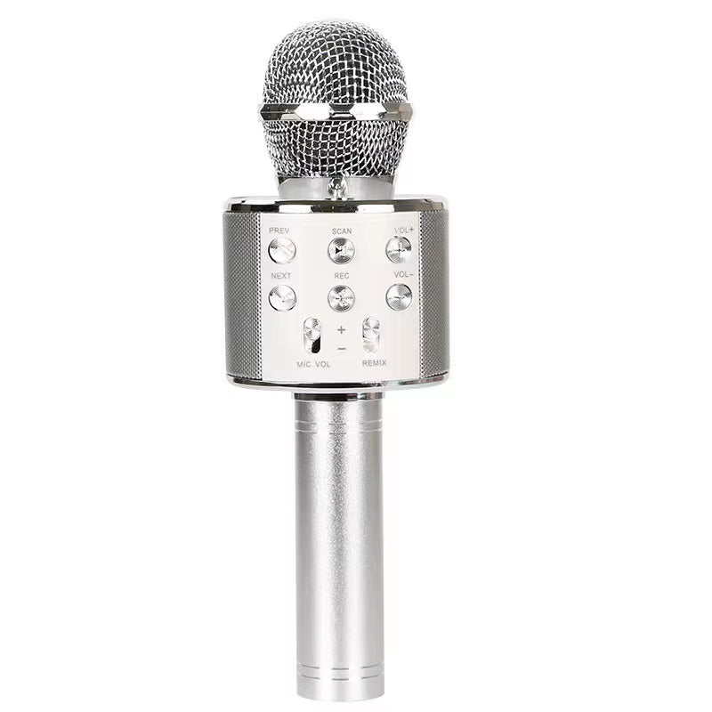 Portable Handheld Wireless Karaoke Microphone Speaker Microphone for Kids Music Player Singing Recorder KTV