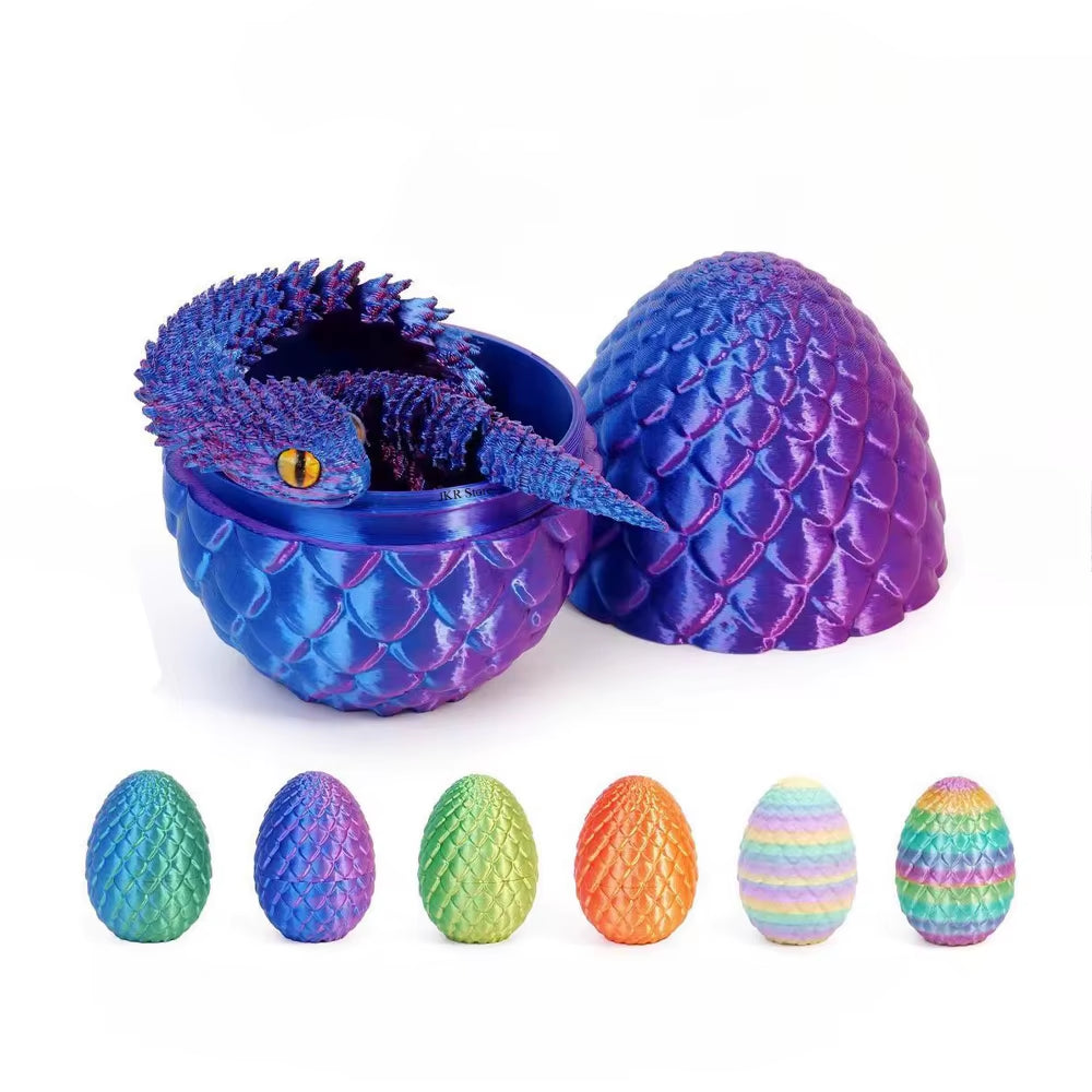 3D Printed Toys Home Decoration Desktop Decorations Anime Figures Articulating Home Decor Items 3D Printing Snake Eggs Rotating