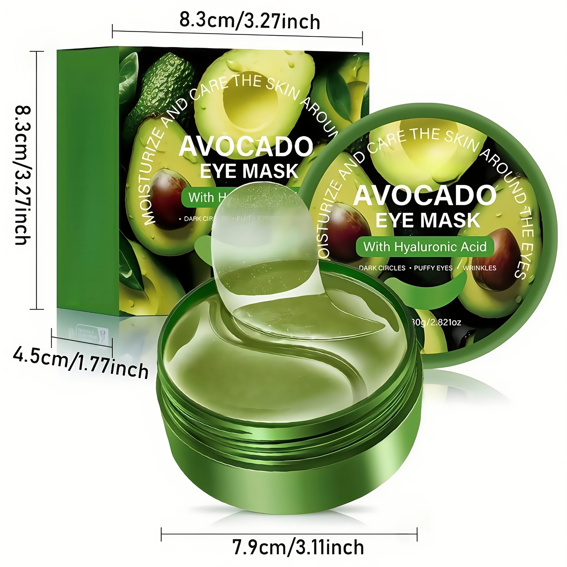 60pcs Avocado And Collagen Eye Mask, Hydrates And Moisturizes The Eye Area, Refines And Firms The Eye Area, Gives The Eye Area a Radiant Glow, Say Goodbye to Dryness And Dullness, Eye Care, Collagen Eye Mask, Moisturizing Eye Beauty World Shop