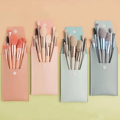 8Pcs Professional Makeup Brush Set Cosmetic Powder Eye Shadow Foundation Blush Blending Concealer Beauty Make up Tool Brochas