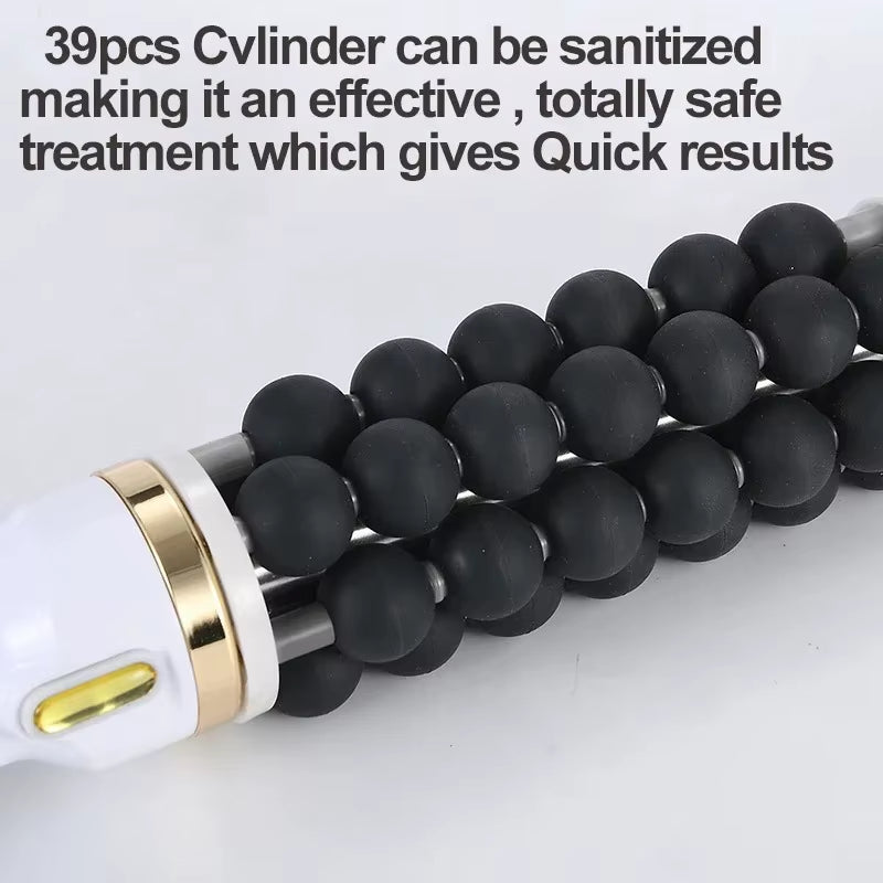 Cellulite Reduction Bead Roller Massage Lymphatic Drainage Rolling Beads Cylinder Therapy Body Contouring Fat Removal Machine