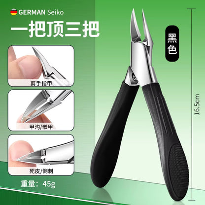 Professional Multi-Functional Labor-Saving Nail Clippers, Precision Tip Scissors for Ingrown Toenails, Thick/Hard Toenails