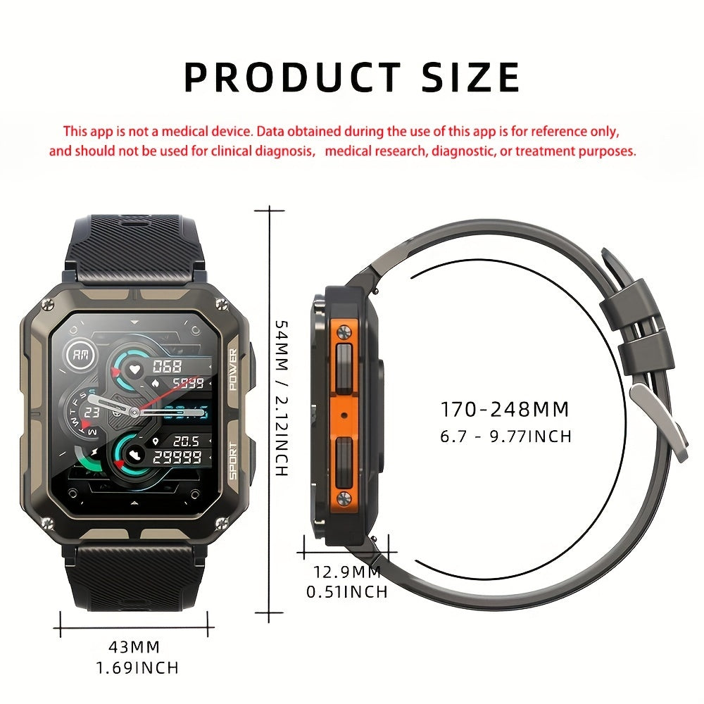SENBONO Rugged Smartwatch for Men - Advanced Sport Tracker with Seamless Wireless Calls, Health & Fitness Monitor, Step, Calorie & Sleep Tracker - Compatible with iPhone & Android Beauty World Shop
