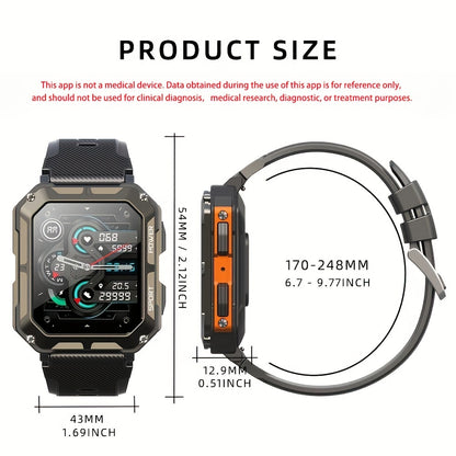SENBONO Rugged Smartwatch for Men - Advanced Sport Tracker with Seamless Wireless Calls, Health & Fitness Monitor, Step, Calorie & Sleep Tracker - Compatible with iPhone & Android Beauty World Shop