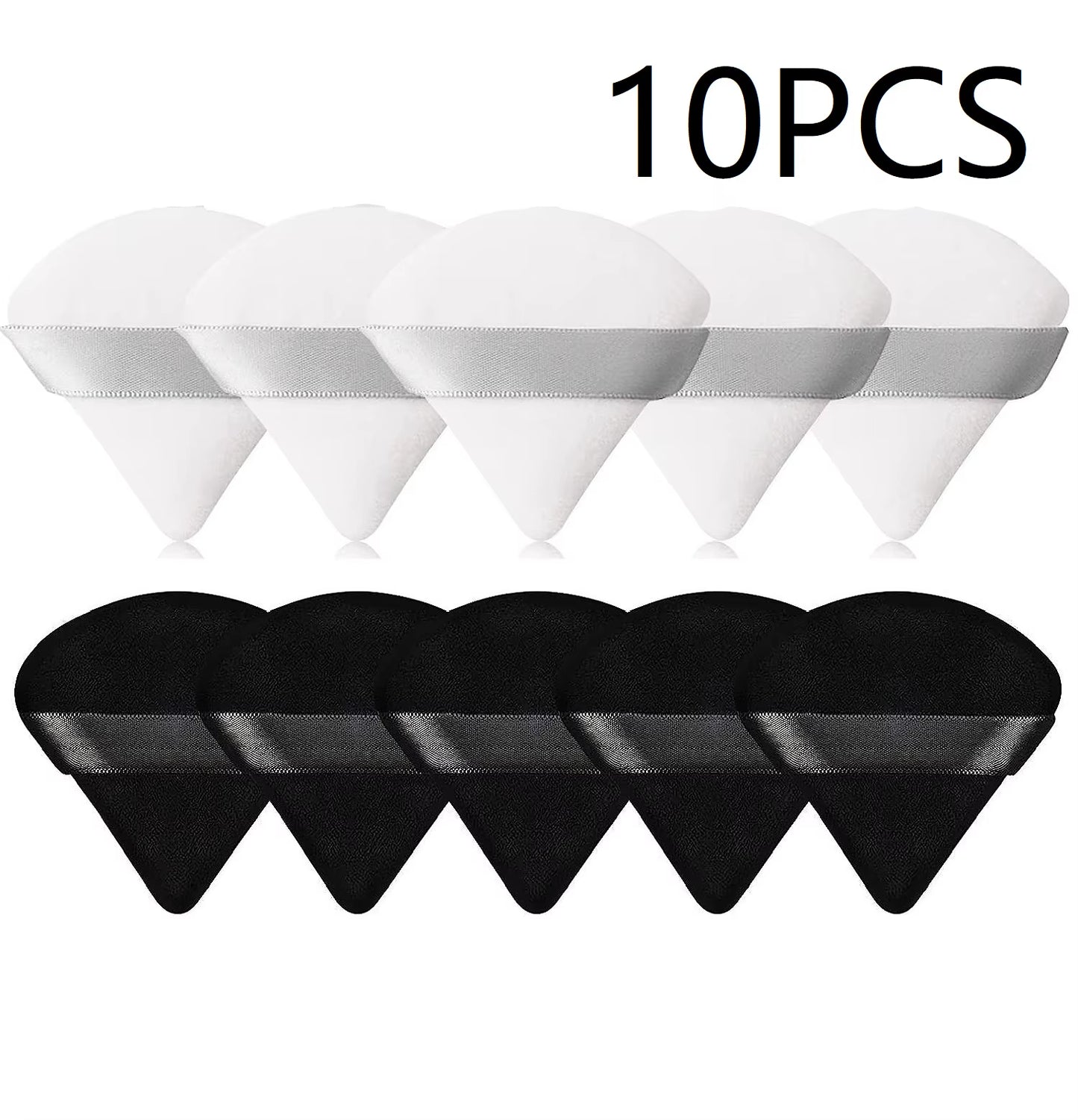 10PCS Puff Triangle Makeup Beauty Sponge Puff Triangle for Powder Makeup Blender Finger Puff Make up Accessories Cosmetics PF03