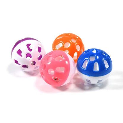 10Pcs Pet Parrot Toy Colorful Hollow Rolling Bell Ball Bird Toy Parakeet Cockatiel Parrot Chew Cage Fun Toys Pet Bird Supplies