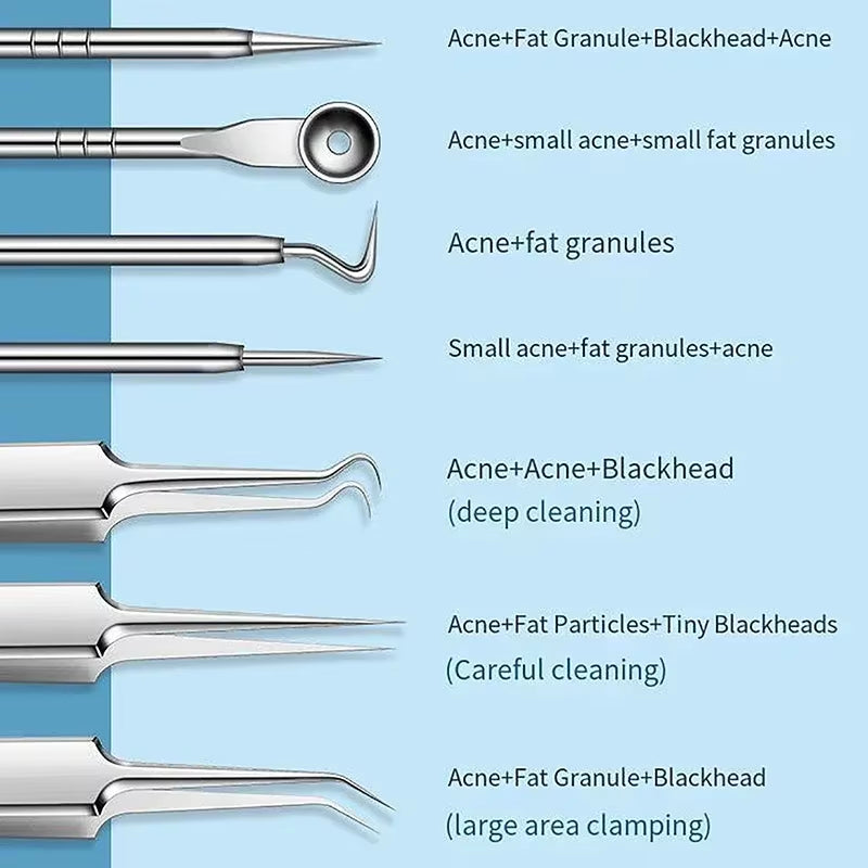 3/4/6Pcs Cell Pimples Blackhead Stainless Steel Clip Tweezers, Beauty Salon Special Scraping Closing Artifact, Acne Needle Tool
