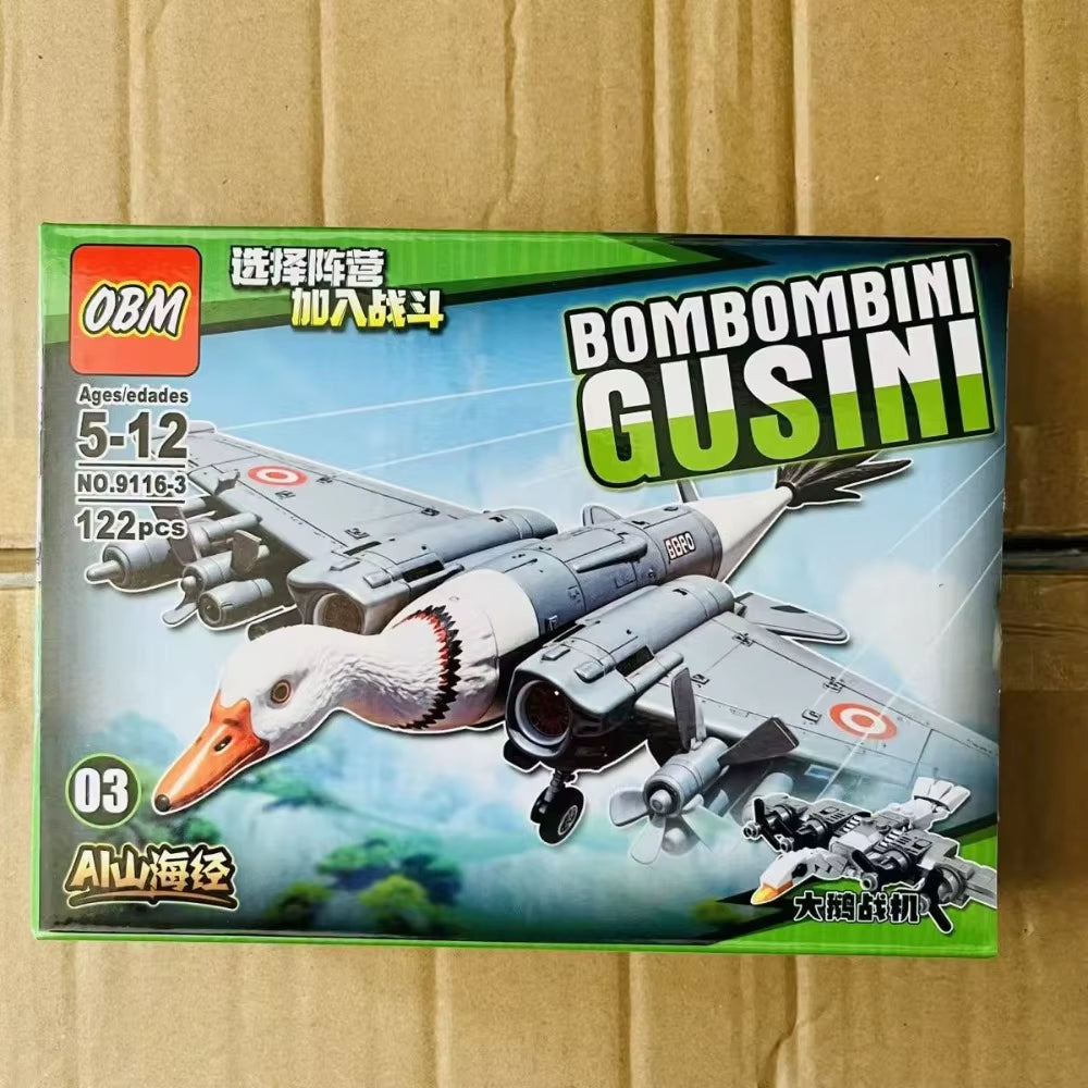 Italian Brainrot Tung Tung Tung Sahur‌ Figure Assembled Toy Tralalero Tralala‌ Boneca Kids Building Blocks Blind Box Toys Gifts