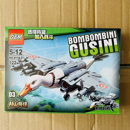 Italian Brainrot Tung Tung Tung Sahur‌ Figure Assembled Toy Tralalero Tralala‌ Boneca Kids Building Blocks Blind Box Toys Gifts