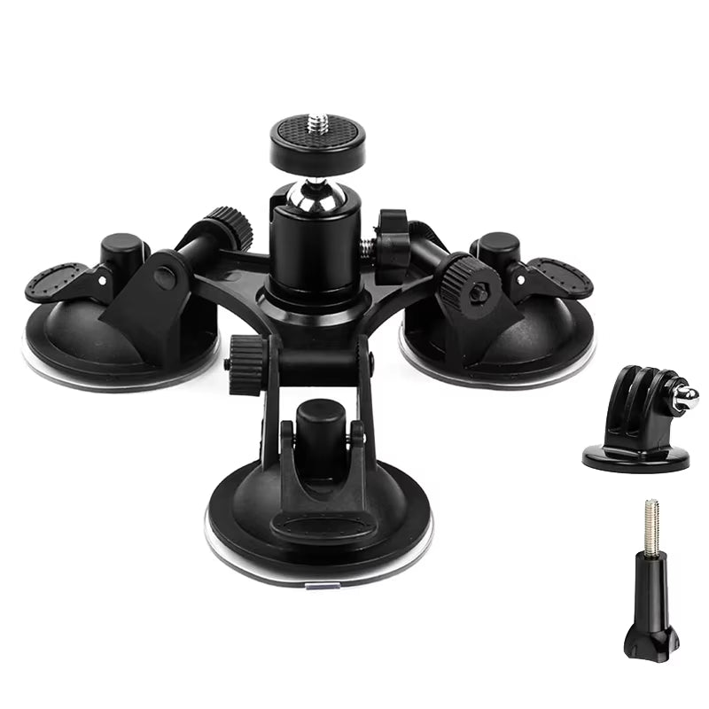 Suction Cup Camera Car Mount with Tripod Adapter Phone Holder for  Hero 13 12 11 10 9 8 DJI Osmo 360 Action 5 Pro 3 4 Insta