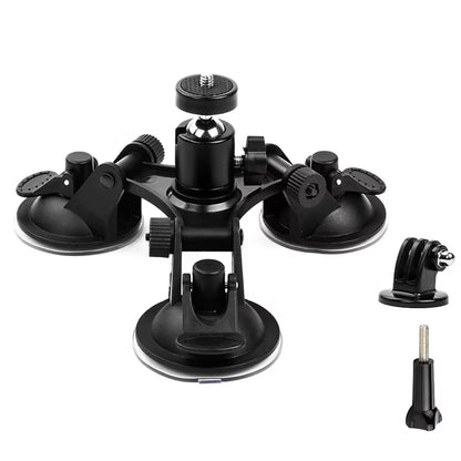 Suction Cup Camera Car Mount with Tripod Adapter Phone Holder for  Hero 13 12 11 10 9 8 DJI Osmo 360 Action 5 Pro 3 4 Insta
