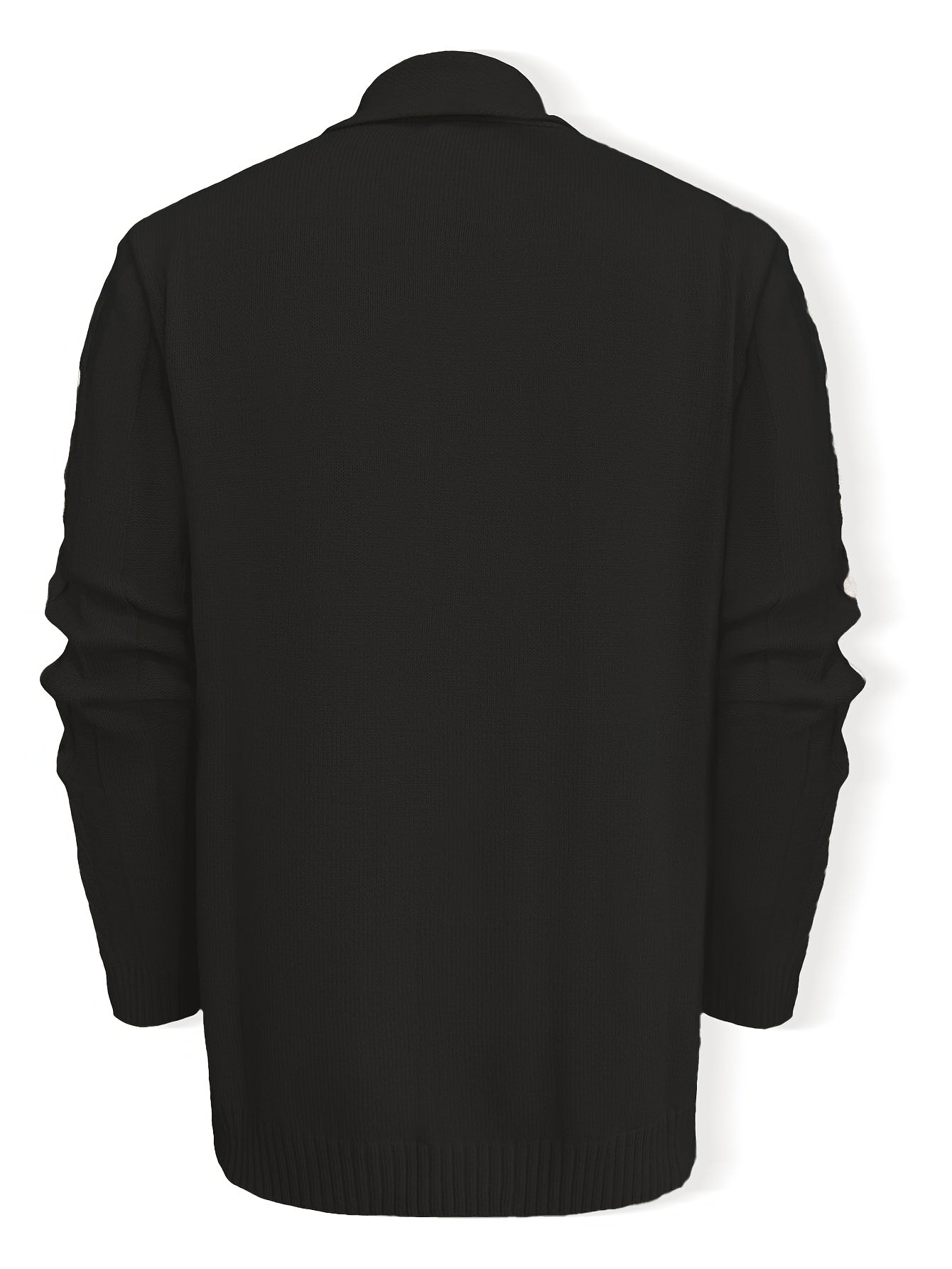 Men's Casual Sport Knit Cardigan, Fashionable Knitted Sweater | Long Sleeve Autumn and Winter Thickened Warmth, Cable Knitting Technique, Buttoned Cardigan, Regular Fit Casual Style for Fall and Winter