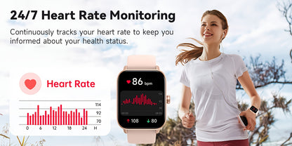 1pc FAWEIO 1.8 Inch Smart Watch for Women & Men with 100+ Sport Modes, Answer/Make Calls, Fitness Activity Tracker, Pedometer, for iPhone And Android, Perfect Gift for Family And Friends, Suitable for Christmas Gifts Beauty World Shop