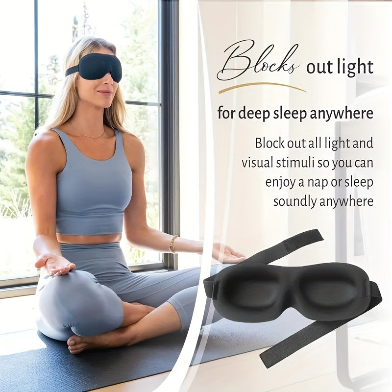 1/3/5/10 Pack Pure Blackout 3D Contoured Eye Mask for Adults - Heavy Duty Hypoallergenic & Fragrance-Free, Soft Ergonomic Fit (Men & Women) - Travel, Home, Office Use, No Leakage, Beige-Friendly - Ideal Gift for Night Beauty Fashion