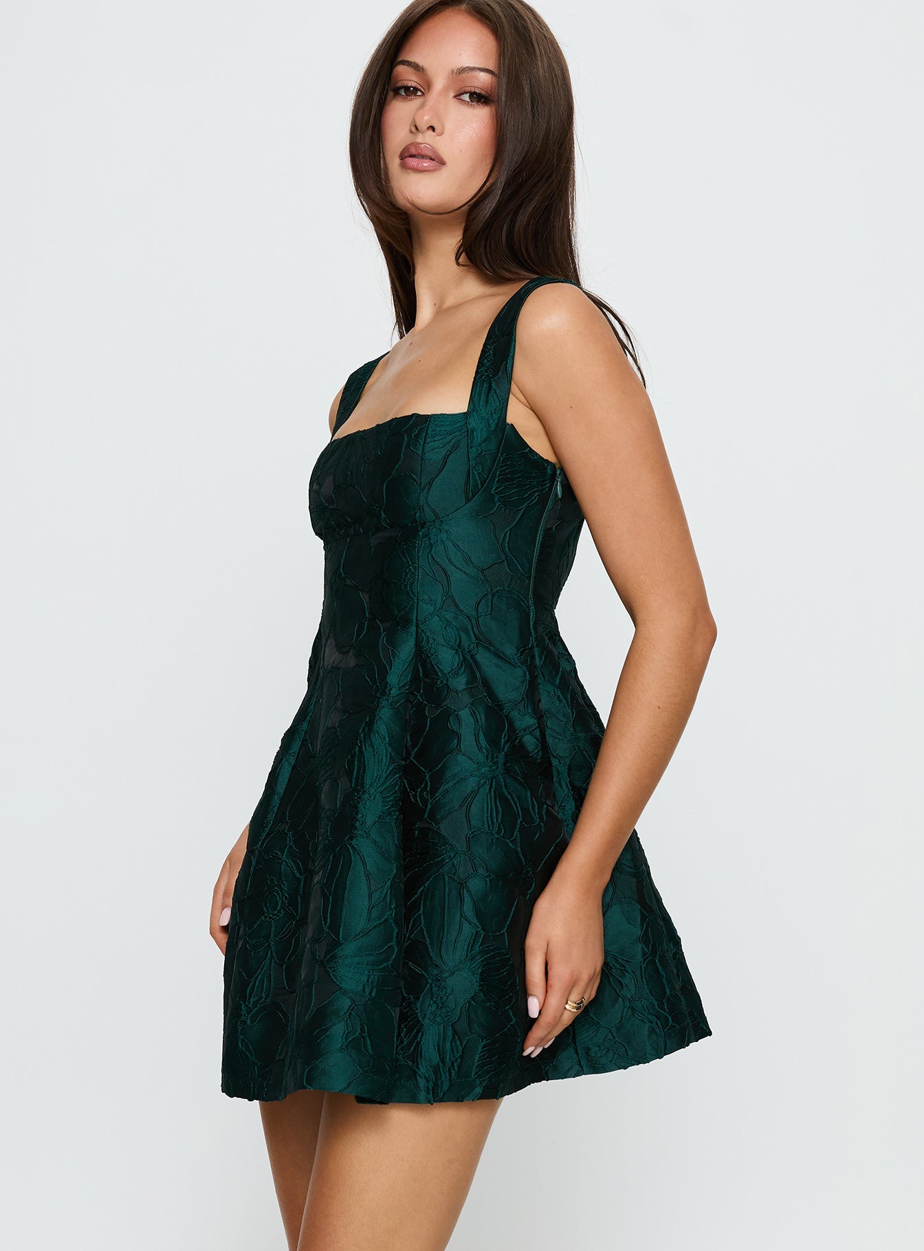 Eloquent Mini Dress Forest Green Princess Polly