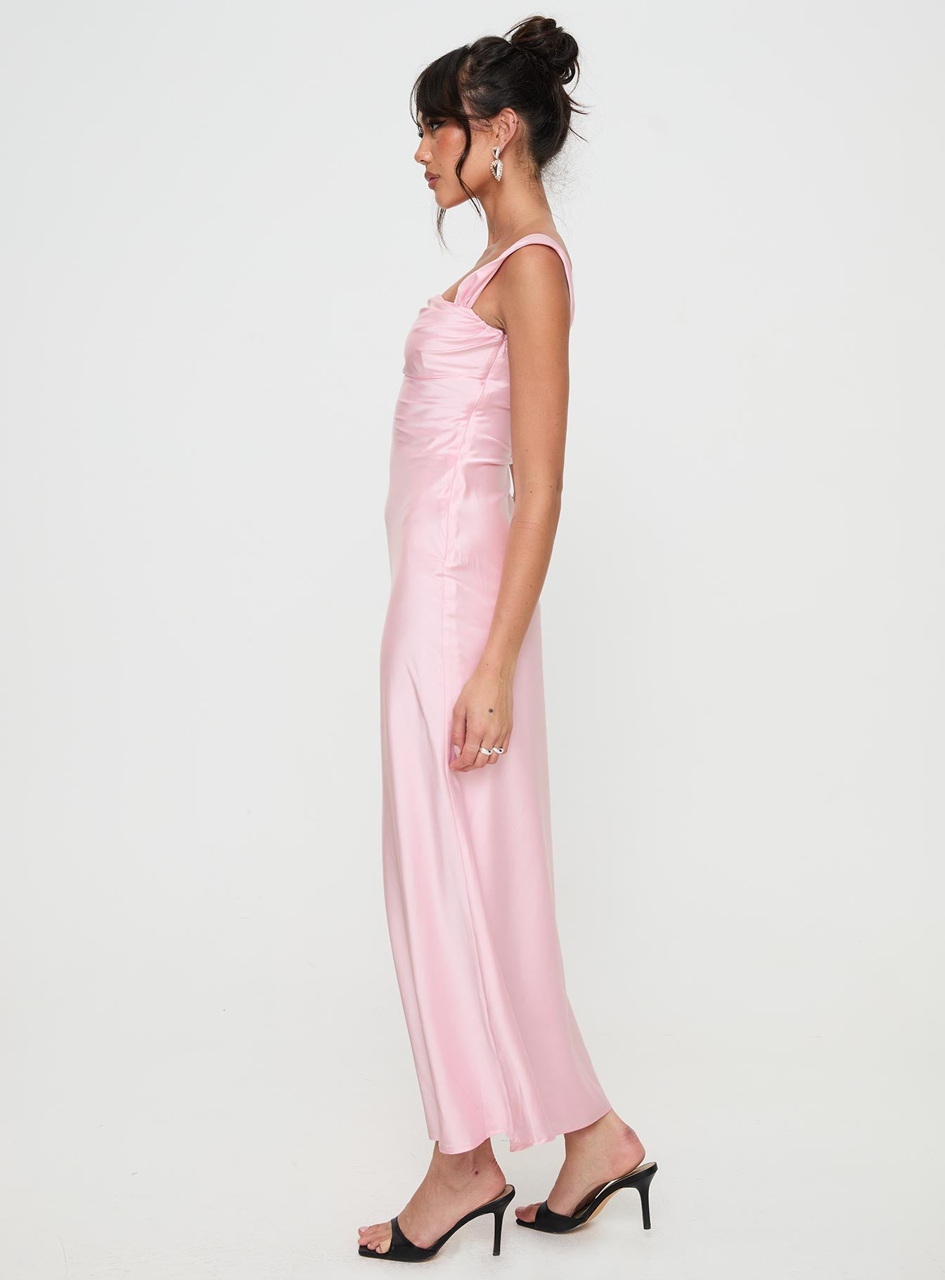 Azura Off The Shoulder Maxi Dress Pink Princess Polly