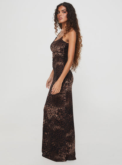 Knox Maxi Dress Leopard Princess Polly