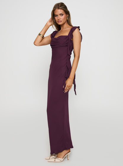 Lanai Maxi Dress Plum Princess Polly