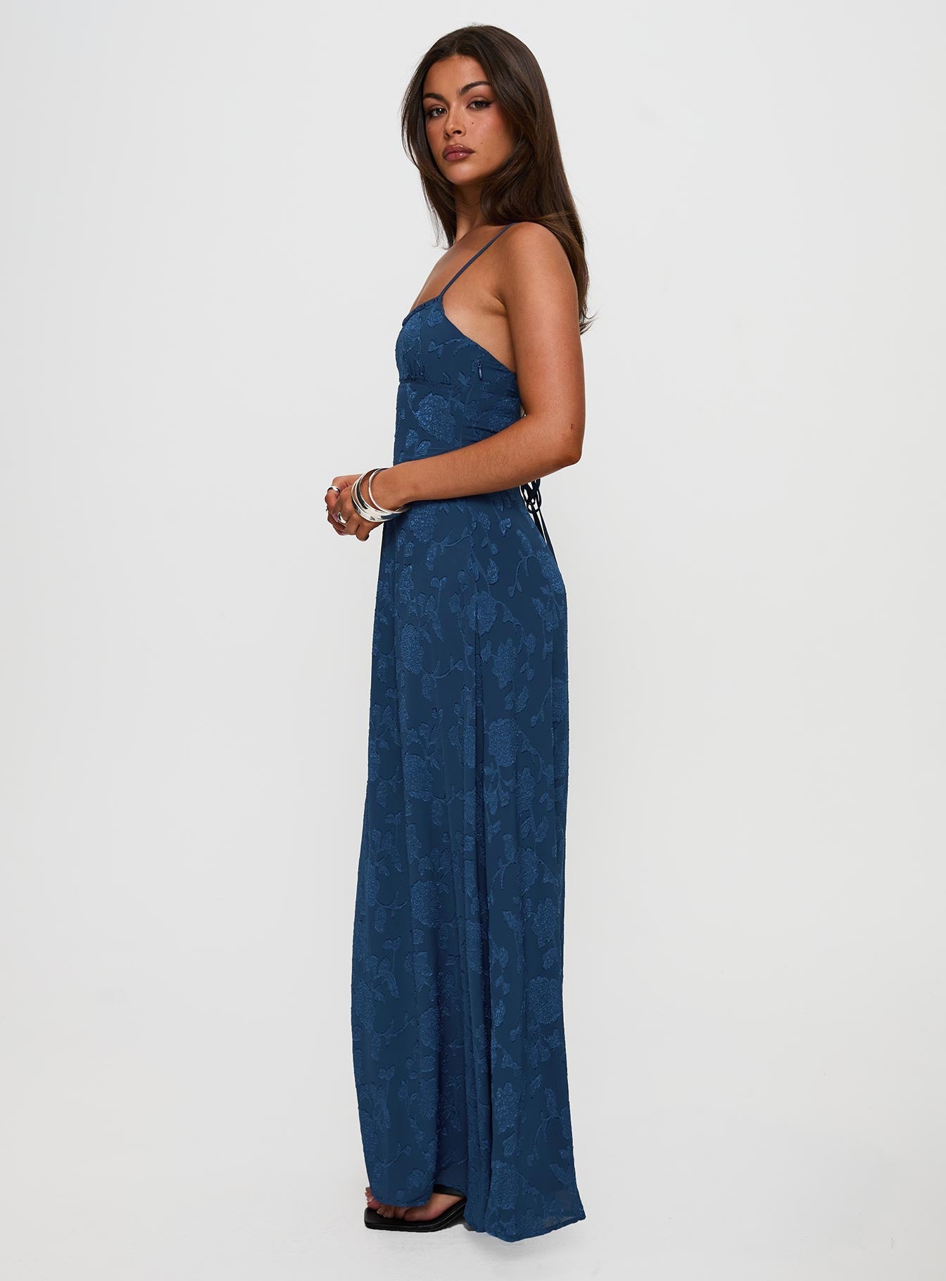 South Of France Maxi Dress Navy Princess Polly