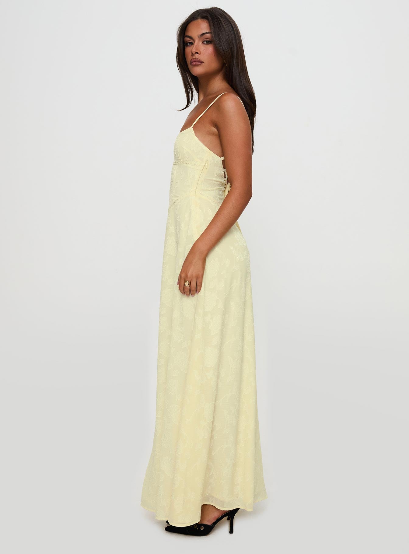 South Of France Maxi Dress Yellow Princess Polly