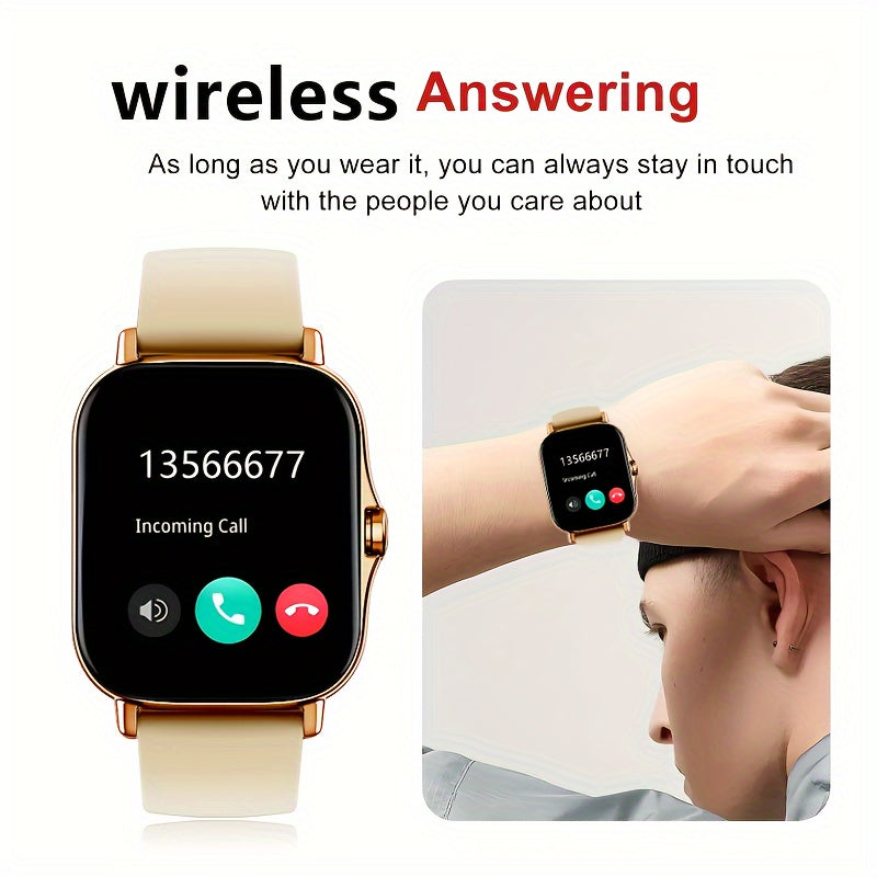 New Multi-functional Smartwatch, 1.83-inch Full Touch Screen, Built-in Microphone And Speaker HD Call, Music Playback, Multi-sport Mode Sports Watch, Step Counting Sleep Monitoring, Suitable for iPhone/Android Phones, Suitabl Beauty World Shop