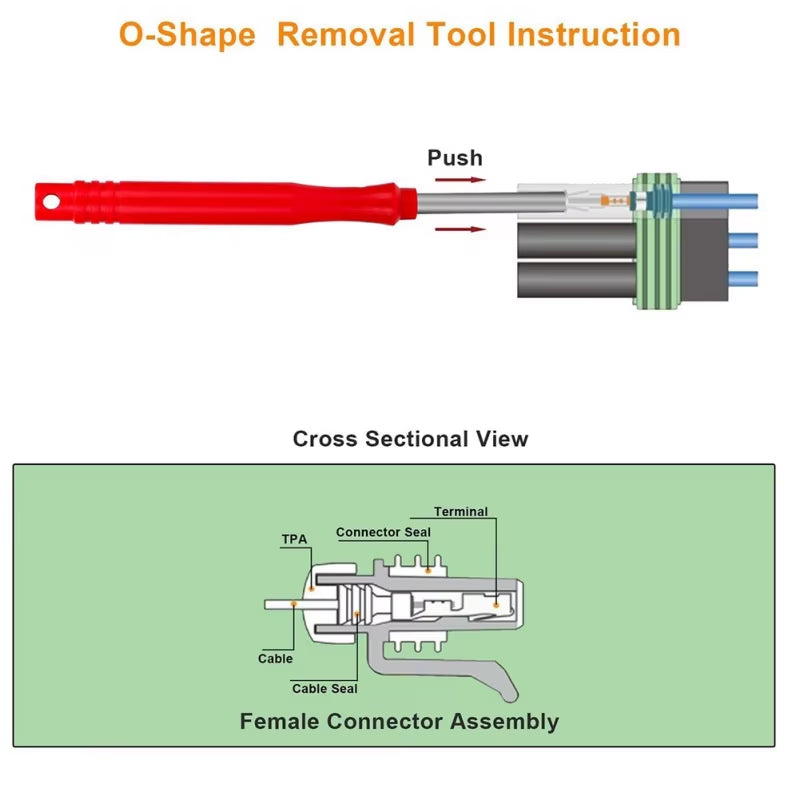 Car Accessories 21Pcs Red Terminal Removal Tool Electrical Connector Pin Extractor Tool Set