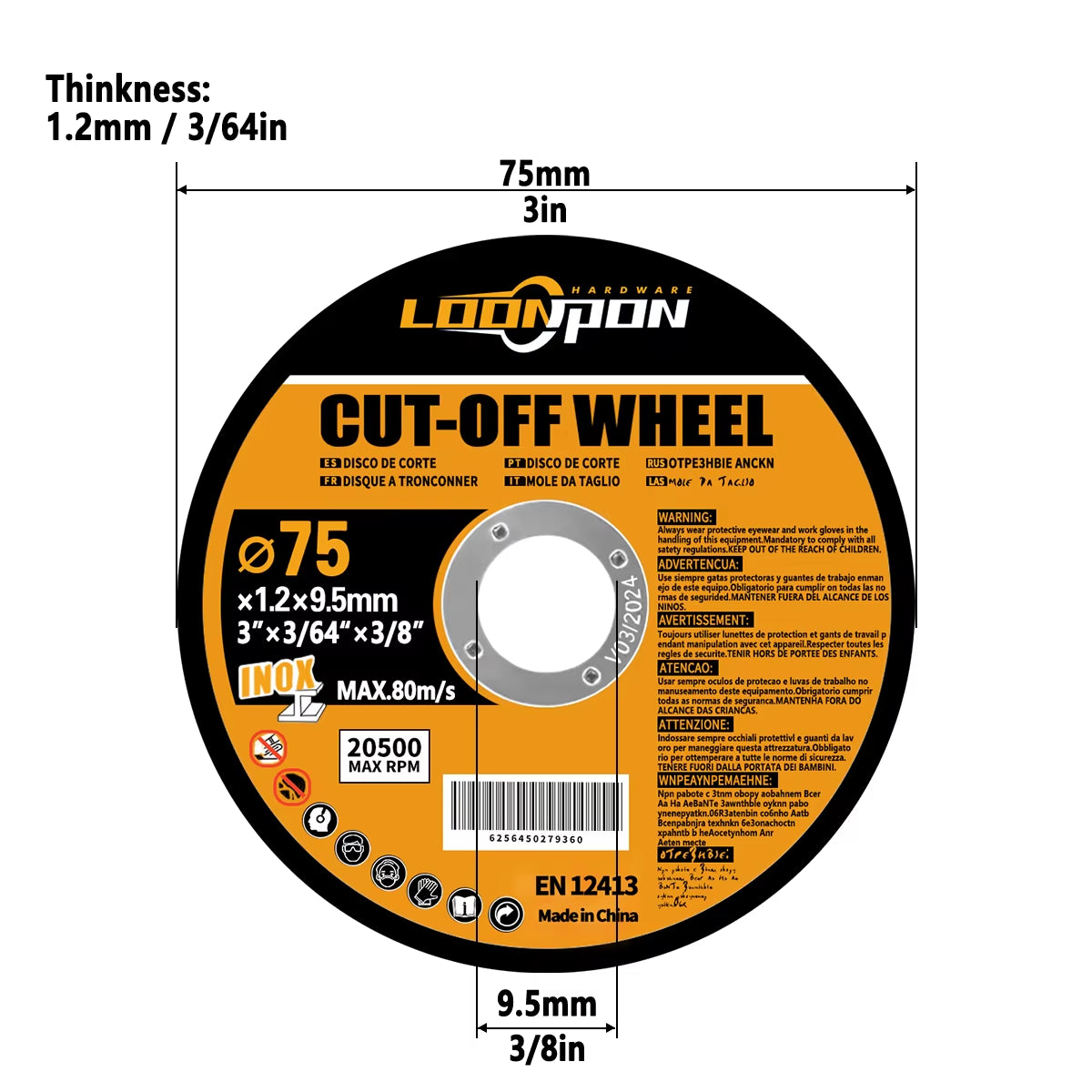 5-50PC 75Mm Resin Cutting Disc Grinding Metal Wheel Cut off Blade for Angle Grinder Metal & Stainless Cutting