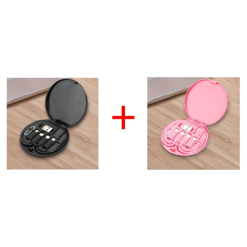 Multi USB Charging Adapter Cable Kit, USB C Conversion Set USB A & Type C to Male Micro/Type C, Data Transfer, Card Storage, Tray Eject Pin, Phone Holder Beauty Fashion