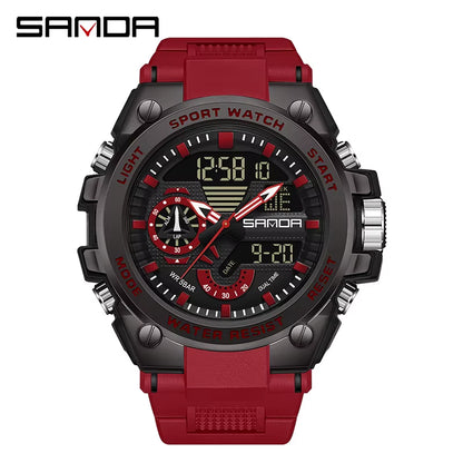 Men'S Digital Fashion Waterproof Outdoor Sports Multifunctional Electronic Watch SD3302-12