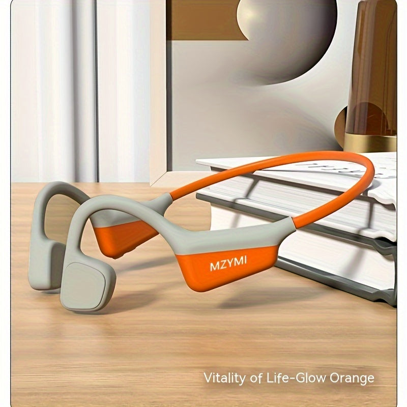 Bone Conduction Headphones 15H Playtime, Bone Conduction Earbuds, Open Ear Headphones Wireless Earbuds Sport Headphones with Mic Headset for Running, Cycling