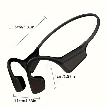 Bone Conduction Headphones 15H Playtime, Bone Conduction Earbuds, Open Ear Headphones Wireless Earbuds Sport Headphones with Mic Headset for Running, Cycling