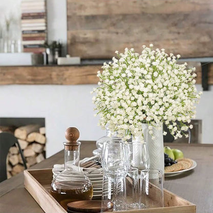 5/12PCS Artificial Plastic Babysbreath Flowers Fake Plants Wedding Room Home Party Gifts Handheld Arrangement Valentine'S Day