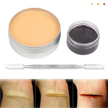 Halloween Scar Wax Special Efficacy Makeup Cosplay Makeup Fake Scar Wax for Face Long-Lasting Modeling Filler Accessories
