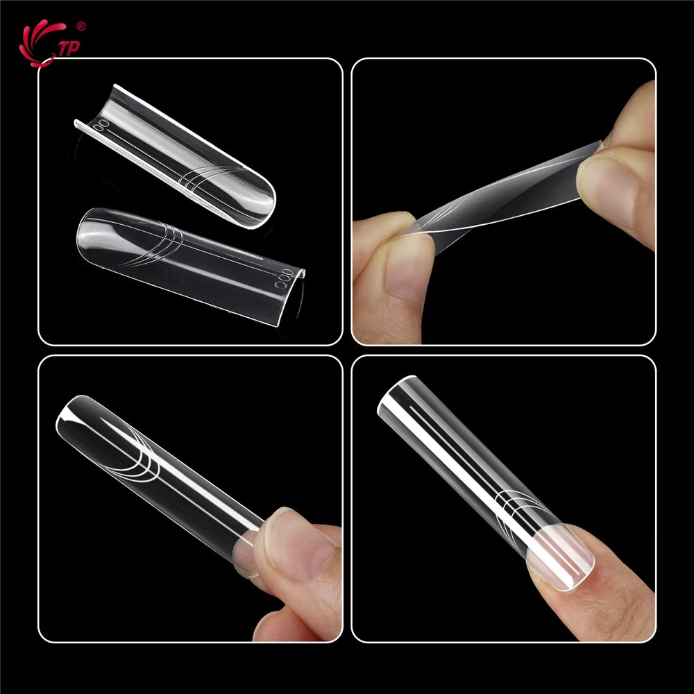 TP Reusable Nail Dual Forms Full Cover Quick Building Gel Mold Sets Acrylic Nails Extension System Manicure Tools 168/180Pcs