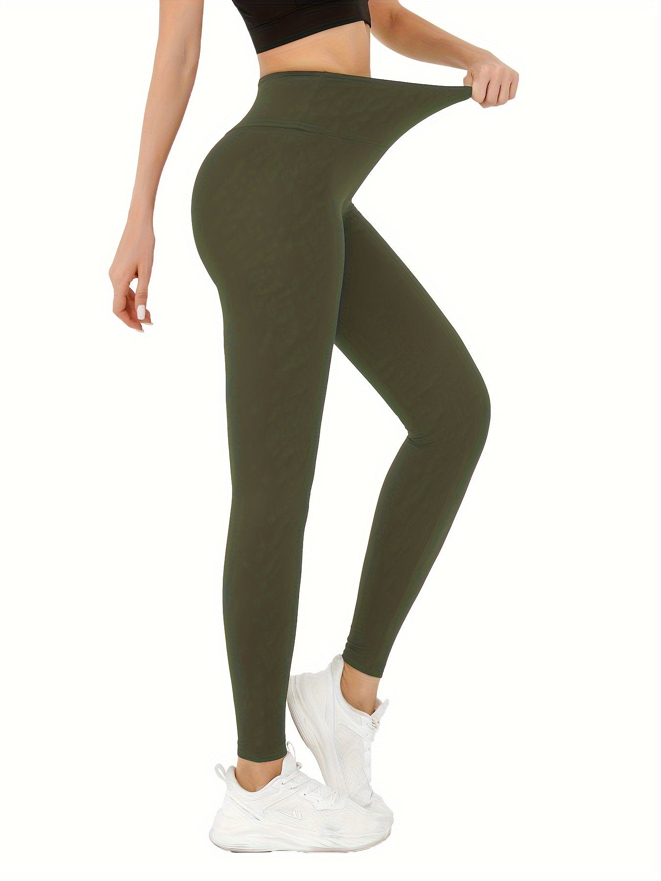 Super Soft High-Waisted Women's Stretch Yoga Leggings, Tummy Control, Non-See-Through, Breathable Active Running Tights, Sport Style - Multiple Colors Available