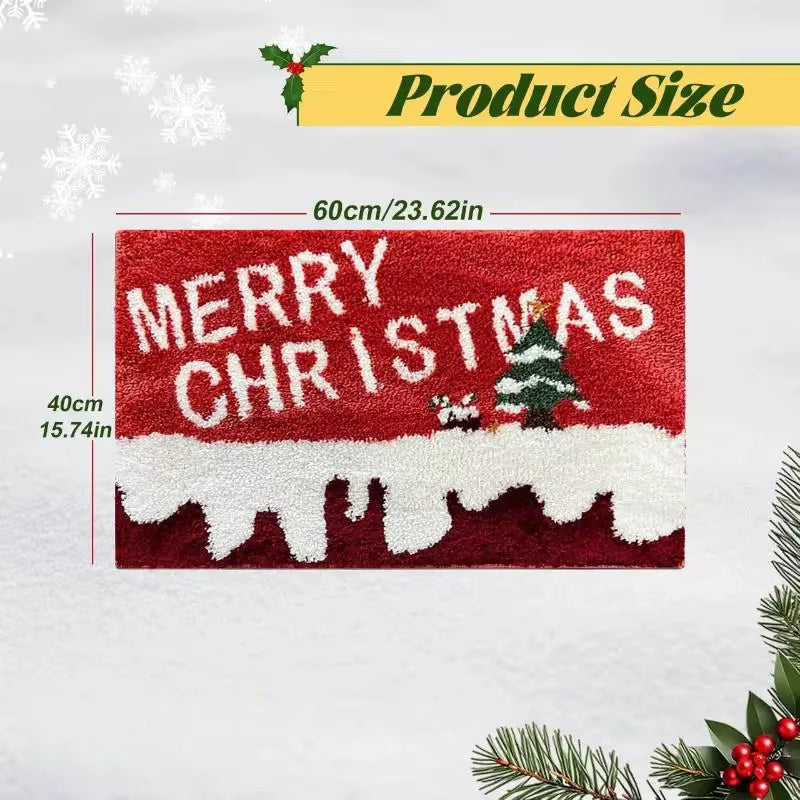Christmas Door Mat Indoor Gingerbread Man Carpet and Red Santa Claus Outdoor New Year 2026 Merry Christmas Home Decor Foot Mat