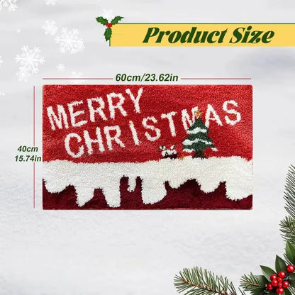 Christmas Door Mat Indoor Gingerbread Man Carpet and Red Santa Claus Outdoor New Year 2026 Merry Christmas Home Decor Foot Mat