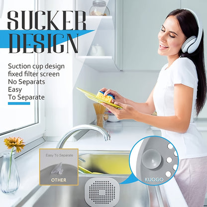 5pcs/3pcs/1pc Silicone Hair Filter | Bathtub and Shower Floor Drain Plug, Kitchen Deodorant Plug, Anti-Clogging Sink Filter Beauty Fashion