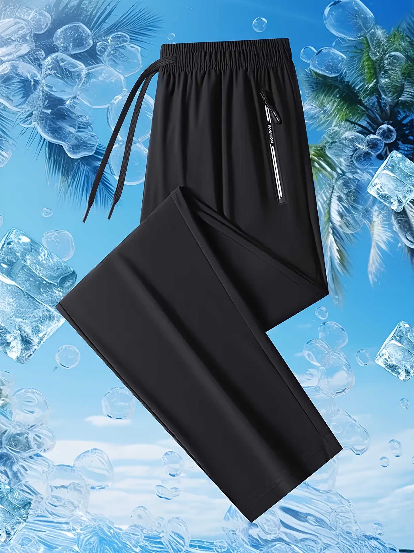 Three Pairs Of Men's Sport Pants. They Can Absorb Moisture And Wick Away Sweat, Keeping You Dry And Breathable. with Zipper Details, These Are Thin And Quick-drying Outdoor Pants, Which Are Perfect for Outdoor Sports And Home