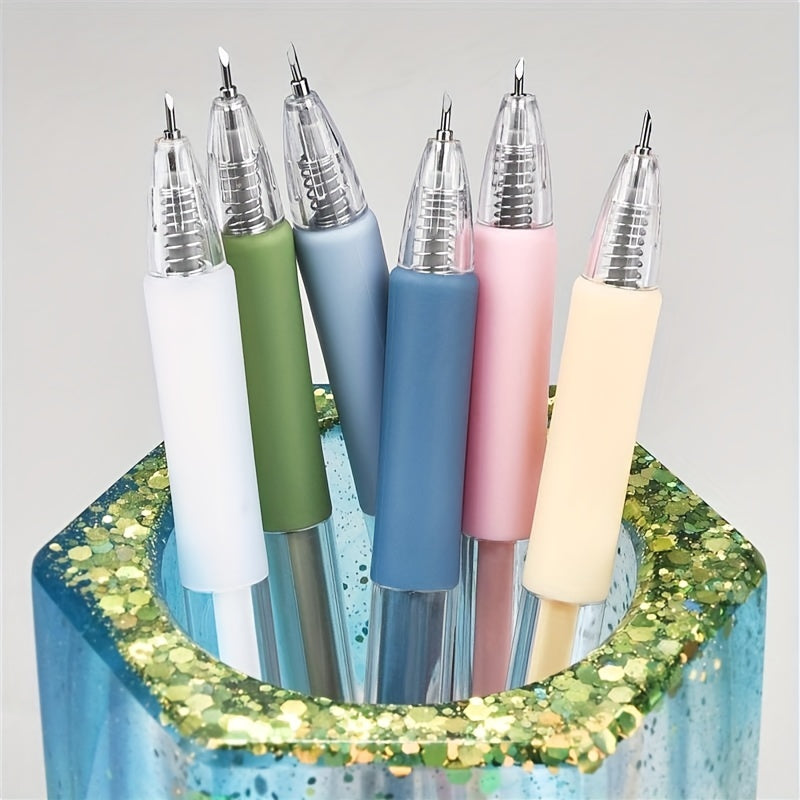 5pcs/set 6pcs/set Art Utility Knife Pen Knife Cut Stickers Scrapbooking Cutting Tool Express Box Knife School Supplies DIY Craft Supplies Beauty Fashion