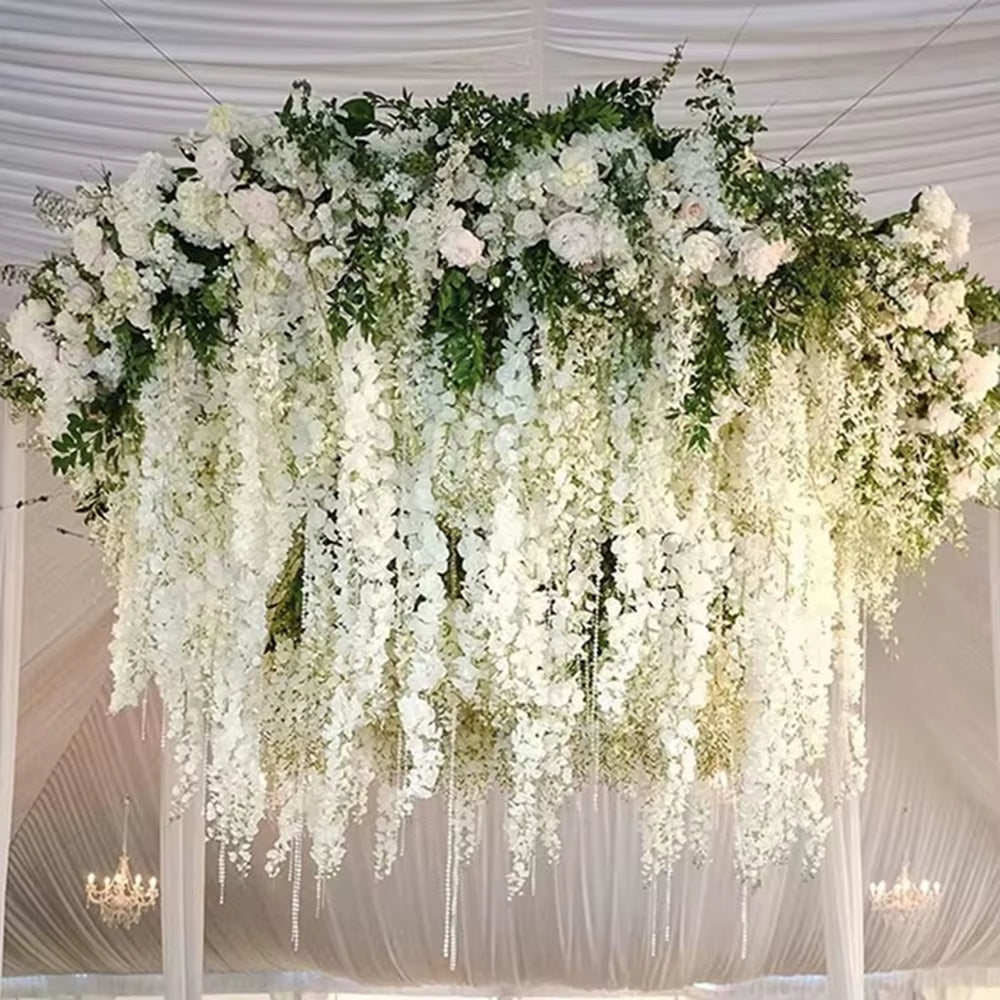 1 Pc Artificial Flowers Rattan Home Wedding Celebration Festival Outdoor Garden Wall Yard Garland DIY Gift Box Decorat Accessory