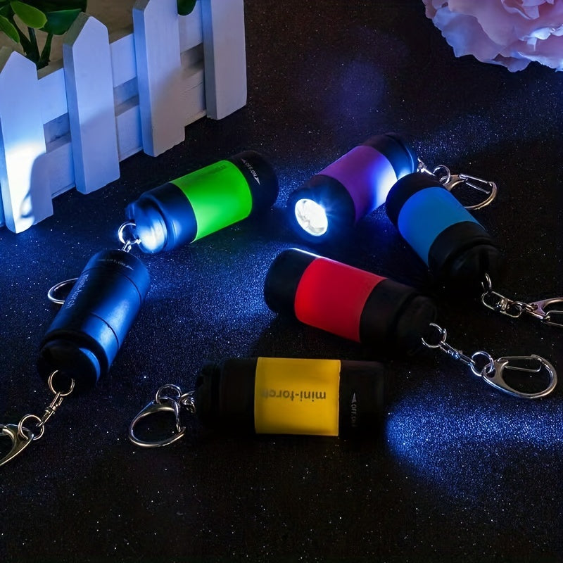USB Rechargeable Portable Flashlight Keychain Mini Torch Camping Ultra Bright Lamp Outdoor Supplies,  Travel Flashlight, Mini Lantern, Compact Design, Hikers, Outdoor Enthusiasts Beauty Fashion