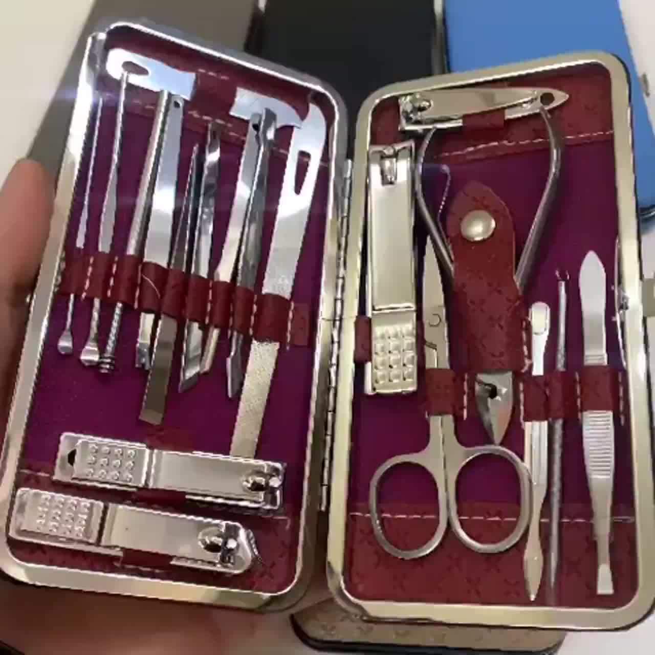 Professional Manicure And Pedicure Set, Nail Clipper Nail Cutter Nail Files Ear Spoon, Beauty Tools Grooming Set with Portable Case, for Nail Care, for Household And Travel Beauty Fashion