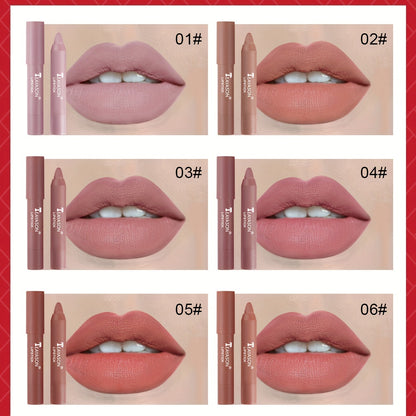 12 Colors Matte Moisturizing Lipstick Crayons - Long Lasting, Waterproof, Smooth, Fuller Lip Makeup Finish Valentine's Day Gifts Beauty Fashion