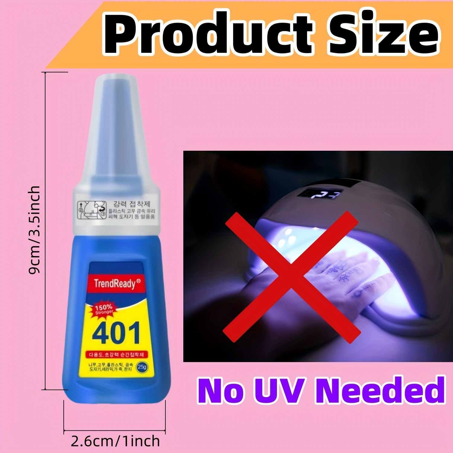 TrendReady 25g Nail Glue - Extreme Hold For Fake Nails & Tips, 30+ Days Wear, Smudge Proof, Salon Quality Kit Beauty World Shop